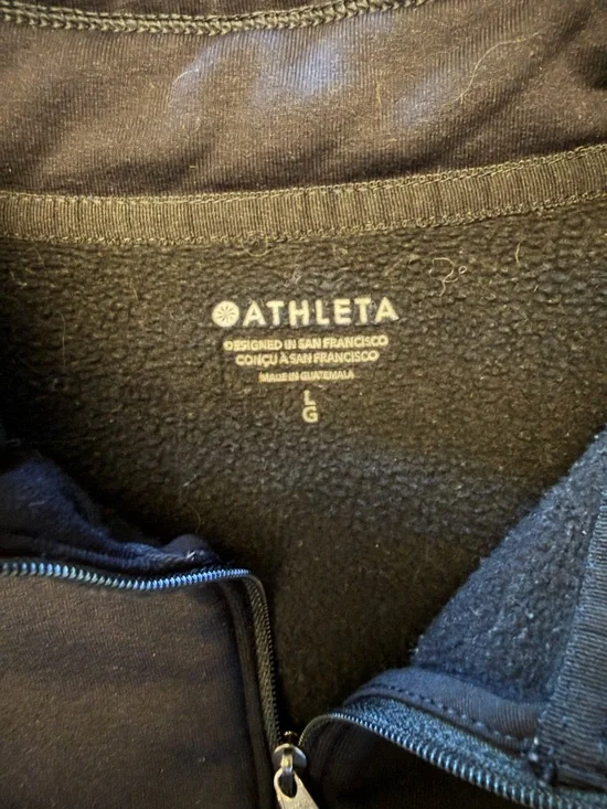 Athleta Black Half-Zip Fleece Top - Picture 4 of 4